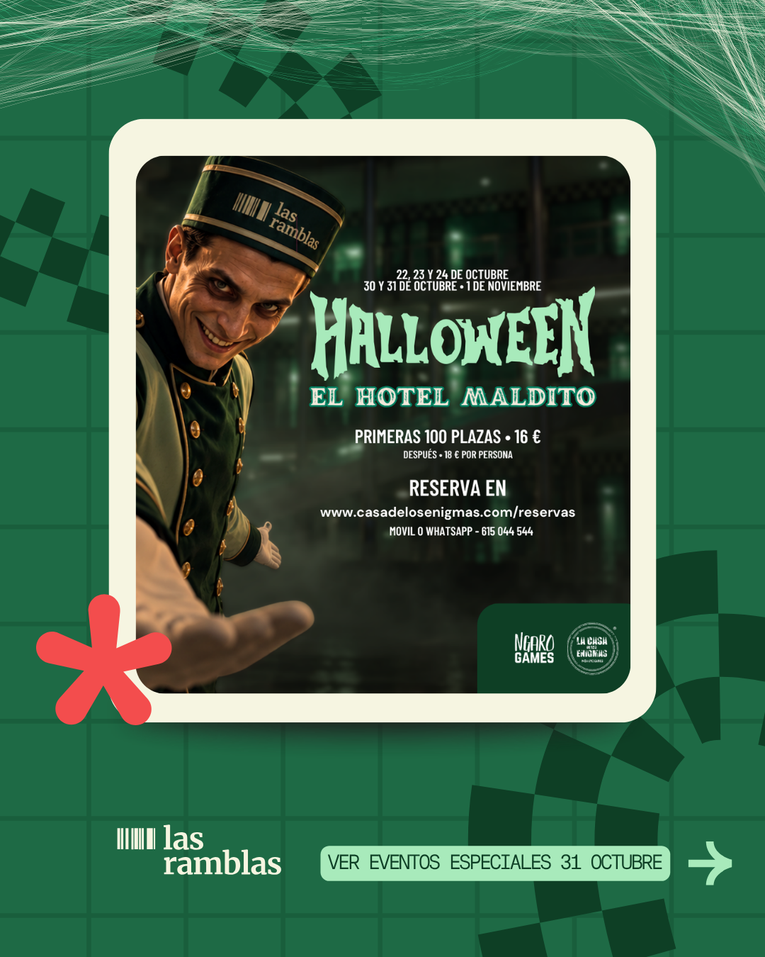 Halloween El Hotel Maldito, experiencia de La Casa de los Enigmas