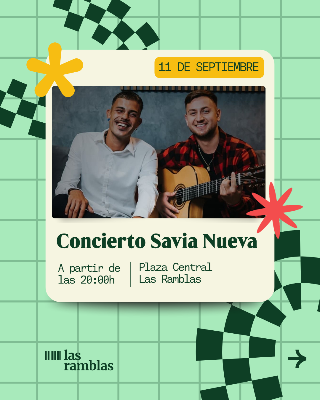 Concierto de Savia Nueva en Las Ramblas Centro