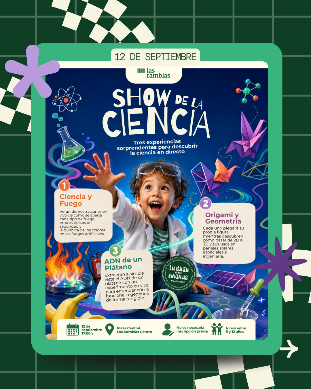 Show de la Ciencia infantil en Las Ramblas Centro